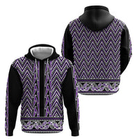 New Zealand Maori Niho Taniwha Zip Hoodie Waiporopo Mangopare and Puhoro Pattern LT9 - Polynesian Pride