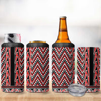 New Zealand Maori Niho Taniwha 4 in 1 Can Cooler Tumbler Whero Mangopare and Puhoro Pattern LT9 - Polynesian Pride