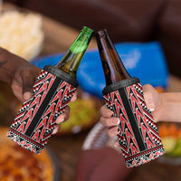 New Zealand Maori Niho Taniwha 4 in 1 Can Cooler Tumbler Whero Mangopare and Puhoro Pattern LT9 - Polynesian Pride