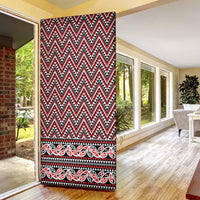 New Zealand Maori Niho Taniwha Door Cover Whero Mangopare and Puhoro Pattern - Polynesian Pride