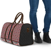 New Zealand Maori Niho Taniwha Travel Bag Whero Mangopare and Puhoro Pattern - Polynesian Pride