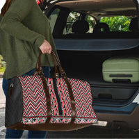 New Zealand Maori Niho Taniwha Travel Bag Whero Mangopare and Puhoro Pattern - Polynesian Pride