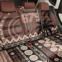 Personalised Bula Fiji 679 Back Car Seat Cover Fijian Tagimoucia Masi Tapa Art LT9 - Polynesian Pride