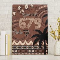 Personalised Bula Fiji 679 Canvas Wall Art Fijian Tagimoucia Masi Tapa Art LT9 Without Frame Brown - Polynesian Pride