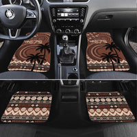 Personalised Bula Fiji 679 Car Mats Fijian Tagimoucia Masi Tapa Art LT9 Set 4pcs Brown - Polynesian Pride