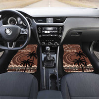 Personalised Bula Fiji 679 Car Mats Fijian Tagimoucia Masi Tapa Art LT9 Set 2pcs - Front Brown - Polynesian Pride