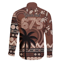 Personalised Bula Fiji 679 Family Matching Short Sleeve Bodycon Dress and Hawaiian Shirt Fijian Tagimoucia Masi Tapa Art LT9 - Polynesian Pride