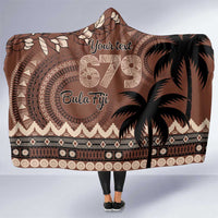 Personalised Bula Fiji 679 Hooded Blanket Fijian Tagimoucia Masi Tapa Art LT9 One Size Brown - Polynesian Pride