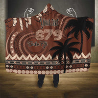 Personalised Bula Fiji 679 Hooded Blanket Fijian Tagimoucia Masi Tapa Art LT9 - Polynesian Pride