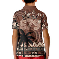Personalised Bula Fiji 679 Kid Polo Shirt Fijian Tagimoucia Masi Tapa Art LT9 - Polynesian Pride