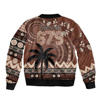 Personalised Bula Fiji 679 Sleeve Zip Bomber Jacket Fijian Tagimoucia Masi Tapa Art LT9 - Polynesian Pride