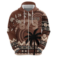 Personalised Bula Fiji 679 Zip Hoodie Fijian Tagimoucia Masi Tapa Art LT9 - Polynesian Pride