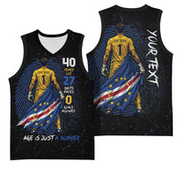 Cape Verde Goalkeeper Personalized Basketball Jersey 40 Years Old 27 Shots Zero Goals Vintage