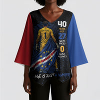 Cape Verde Goalkeeper Personalized Kimono Sleeve Blouse 40 Years Old 27 Shots Zero Goals Vintage