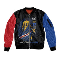 Cape Verde Goalkeeper Personalized Sleeve Zip Bomber Jacket 40 Years Old 27 Shots Zero Goals Vintage