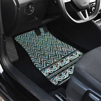 New Zealand Maori Niho Taniwha Car Mats Papua Shell - Mangopare Puhoro Pattern