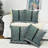 New Zealand Maori Niho Taniwha Pillow Cover Papua Shell - Mangopare Puhoro Pattern
