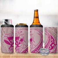 Hawaii Monk Seal and Map 4 in 1 Can Cooler Tumbler Polynesian Kanaka Maoli Pink Vibe LT9 - Polynesian Pride