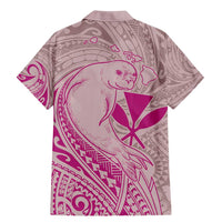 Hawaii Monk Seal and Map Family Matching Mermaid Dress and Hawaiian Shirt Polynesian Kanaka Maoli Pink Vibe LT9 - Polynesian Pride