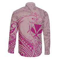 Hawaii Monk Seal and Map Family Matching Mermaid Dress and Hawaiian Shirt Polynesian Kanaka Maoli Pink Vibe LT9 - Polynesian Pride