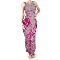 Hawaii Monk Seal and Map Family Matching Tank Maxi Dress and Hawaiian Shirt Polynesian Kanaka Maoli Pink Vibe
