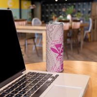 Hawaii Monk Seal and Map Skinny Tumbler Polynesian Kanaka Maoli Pink Vibe LT9 - Polynesian Pride