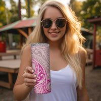 Hawaii Monk Seal and Map Skinny Tumbler Polynesian Kanaka Maoli Pink Vibe LT9 - Polynesian Pride