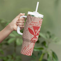 Hawaii Monk Seal and Map Tumbler With Handle Polynesian Kanaka Maoli Red Vibe