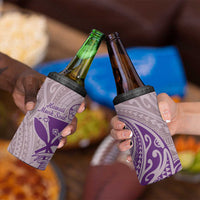 Hawaii Monk Seal and Map 4 in 1 Can Cooler Tumbler Polynesian Kanaka Maoli Violet Vibe LT9 - Polynesian Pride