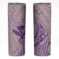 Hawaii Monk Seal and Map Skinny Tumbler Polynesian Kanaka Maoli Violet Vibe LT9 Violet - Polynesian Pride