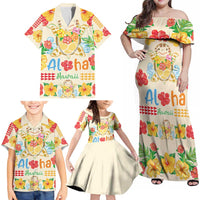 Kawaii Turtle Family Matching Off Shoulder Maxi Dress and Hawaiian Shirt Aloha Hibiscus Flowers LT9 - Polynesian Pride