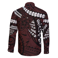 Polynesian Girl Tribal Tattoo Family Matching Tank Maxi Dress and Hawaiian Shirt Oxbood Vibe LT9 - Polynesian Pride