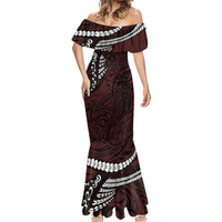 Polynesian Girl Tribal Tattoo Mermaid Dress Oxbood Vibe LT9 - Polynesian Pride
