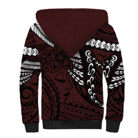Polynesian Girl Tribal Tattoo Sherpa Hoodie Oxbood Vibe LT9 - Polynesian Pride