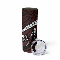 Polynesian Girl Tribal Tattoo Skinny Tumbler Oxbood Vibe LT9 - Polynesian Pride