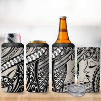 Polynesian Girl Tribal Tattoo 4 in 1 Can Cooler Tumbler Beige Vibe LT9 - Polynesian Pride