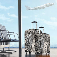 Polynesian Girl Tribal Tattoo Luggage Cover Beige Vibe