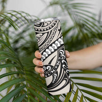 Polynesian Girl Tribal Tattoo Skinny Tumbler Beige Vibe LT9 - Polynesian Pride