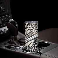 Polynesian Girl Tribal Tattoo Skinny Tumbler Beige Vibe LT9 - Polynesian Pride