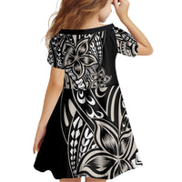 Polynesian Plumeria Floral Tattoo Pattern Family Matching Off Shoulder Maxi Dress and Hawaiian Shirt Beige Style LT9 - Polynesian Pride