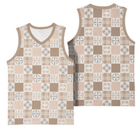 Hawaiian Palaka Quilt Pattern Basketball Jersey Hawaii Culture Bird of Paradise Exotic Motif LT9 - Polynesian Pride