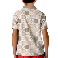 Hawaiian Palaka Quilt Pattern Kid Polo Shirt Hawaii Culture Bird of Paradise Exotic Motif LT9 - Polynesian Pride