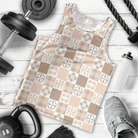 Hawaiian Palaka Quilt Pattern Men Tank Top Hawaii Culture Bird of Paradise Exotic Motif LT9 - Polynesian Pride