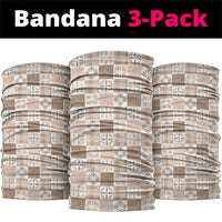 Hawaiian Palaka Quilt Pattern Neck Gaiter Hawaii Culture Bird of Paradise Exotic Motif LT9 package One Size: 25*50cm Beige - Polynesian Pride