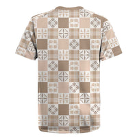 Hawaiian Palaka Quilt Pattern Rugby Jersey Hawaii Culture Bird of Paradise Exotic Motif LT9 - Polynesian Pride