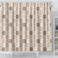 Hawaiian Palaka Quilt Pattern Shower Curtain Hawaii Culture Bird of Paradise Exotic Motif LT9 - Polynesian Pride