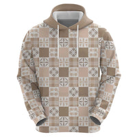 Hawaiian Palaka Quilt Pattern Zip Hoodie Hawaii Culture Bird of Paradise Exotic Motif LT9 - Polynesian Pride