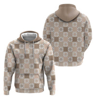 Hawaiian Palaka Quilt Pattern Zip Hoodie Hawaii Culture Pineapple - Polynesian Pride