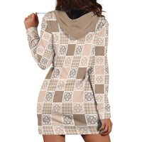 Hawaiian Palaka Quilt Pattern Hoodie Dress Hawaii Culture Tropical Flowers Mix LT9 - Polynesian Pride
