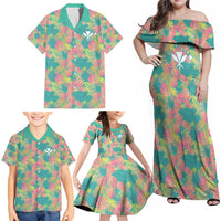 Personalised Seamless Hawaiian Quilt Pattern Family Matching Off Shoulder Maxi Dress and Hawaiian Shirt Hawaii Culture Palm Leaf Tropical LT9 - Polynesian Pride